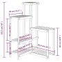 Soporte para flores de madera maciza abeto 62,5x61,5x101,5 cm de vidaXL, Soportes para macetas - Ref: Foro24-362884, Precio: ...