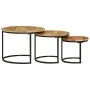 Stackable tables 3 pieces solid rough mango wood by vidaXL, Coffee table - Ref: Foro24-353901, Price: 121,19 €, Discount: %