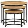 Stackable tables 3 pieces solid rough mango wood by vidaXL, Coffee table - Ref: Foro24-353901, Price: 121,19 €, Discount: %