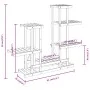 Soporte para flores madera maciza abeto 95x25x96 cm de vidaXL, Soportes para macetas - Ref: Foro24-362861, Precio: 53,87 €, D...