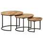 Stackable tables 3 pieces solid rough mango wood by vidaXL, Coffee table - Ref: Foro24-353901, Price: 121,19 €, Discount: %