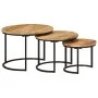 Stackable tables 3 pieces solid rough mango wood by vidaXL, Coffee table - Ref: Foro24-353901, Price: 121,19 €, Discount: %