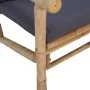 Gartenstühle aus Bambus 2 Einheiten mit dunkelgrauen Kissen von vidaXL, Modulare Sofas für den Außenbereich - Ref: Foro24-363...