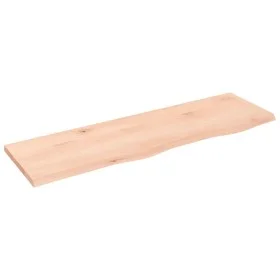 Untreated solid oak wood wall shelf 100x30x2 cm by vidaXL, Shelves and shelves - Ref: Foro24-363560, Price: 40,22 €, Discount: %
