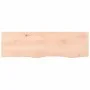 Wandregal aus unbehandeltem massivem Eichenholz, 100 x 30 x 2 cm von vidaXL, Regale und Regale - Ref: Foro24-363560, Preis: 3...