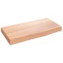 Estante de pared madera de roble tratada marrón claro 40x20x4cm