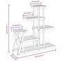 Soporte para flores madera maciza de abeto 95x25x96 cm de vidaXL, Soportes para macetas - Ref: Foro24-362880, Precio: 58,77 €