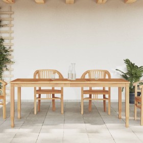 Mesa de comedor de jardín madera maciza de teca 200x90x75 cm