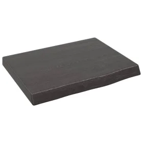 Estante pared madera roble tratada marrón oscuro 40x30x(2-4) cm by vidaXL, Shelves and shelves - Ref: Foro24-363747, Price: 2...