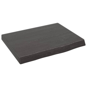 Estante pared madera roble tratada marrón oscuro 40x30x(2-4) cm by vidaXL, Shelves and shelves - Ref: Foro24-363747, Price: 2...