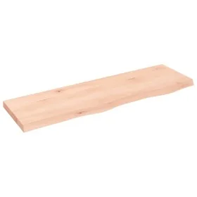 Estante de pared madera maciza roble sin tratar 100x30x(2-4) cm by vidaXL, Shelves and shelves - Ref: Foro24-363561, Price: 6...