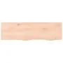 Estante de pared madera maciza roble sin tratar 100x30x(2-4) cm by vidaXL, Shelves and shelves - Ref: Foro24-363561, Price: 7...