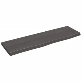 Dark brown treated oak wood wall shelf 100x30x(2-4)cm by vidaXL, Shelves and shelves - Ref: Foro24-363801, Price: 28,70 €, Di...