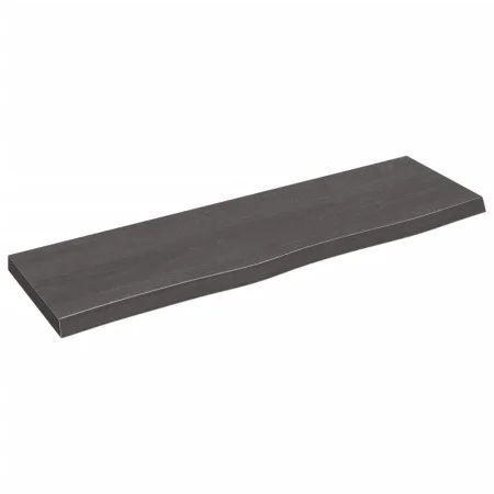 Dark brown treated oak wood wall shelf 100x30x(2-4)cm by vidaXL, Shelves and shelves - Ref: Foro24-363801, Price: 28,70 €, Di...
