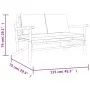 Bamboo garden bench with cream white cushions by vidaXL, Modular outdoor sofas - Ref: Foro24-363460, Price: 176,58 €, Discoun...