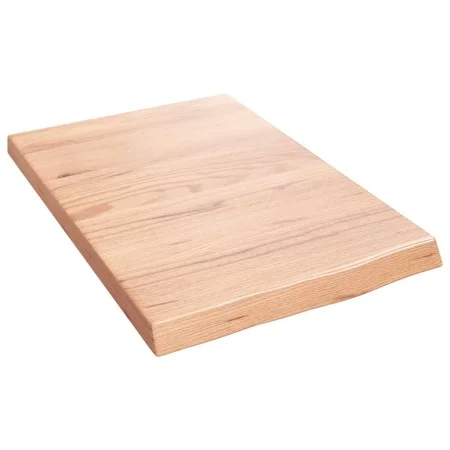 Light brown treated oak wood wall shelf 40x60x(2-4) cm by vidaXL, Shelves and shelves - Ref: Foro24-363636, Price: 30,07 €, D...