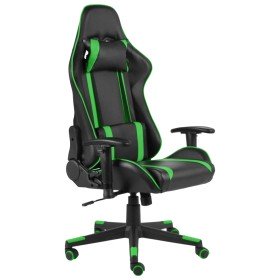 Silla gaming giratoria PVC verde Silla gaming giratoria PVC verde