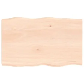 Solid oak wood table top with natural edge 80x50x2 cm by vidaXL, Table tops - Ref: Foro24-363875, Price: 49,19 €, Discount: %
