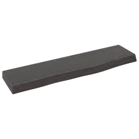 Dark brown treated oak wood wall shelf 40x10x2 cm by vidaXL, Shelves and shelves - Ref: Foro24-363740, Price: 14,65 €, Discou...