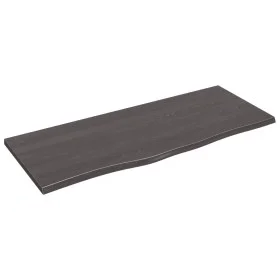 Dark brown treated oak wood wall shelf 100x40x2 cm by vidaXL, Shelves and shelves - Ref: Foro24-363803, Price: 40,89 €, Disco...