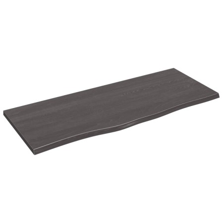 Dark brown treated oak wood wall shelf 100x40x2 cm by vidaXL, Shelves and shelves - Ref: Foro24-363803, Price: 49,26 €, Disco...
