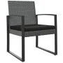 Garten-Esszimmerstühle 2 Stk. PP dunkelgrau Rattan-Optik von vidaXL, Gartenstühle - Ref: Foro24-360205, Preis: 93,06 €, Rabat...
