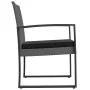 Garten-Esszimmerstühle 2 Stk. PP dunkelgrau Rattan-Optik von vidaXL, Gartenstühle - Ref: Foro24-360205, Preis: 93,06 €, Rabat...