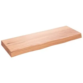 Light brown treated oak wood wall shelf 80x30x(2-6) cm by vidaXL, Shelves and shelves - Ref: Foro24-363664, Price: 65,15 €, D...