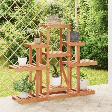 Soporte para flores madera maciza abeto 110x25x96 cm de vidaXL, Soportes para macetas - Ref: Foro24-362850, Precio: 52,45 €, ...