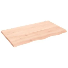 Untreated solid oak wood wall shelf 100x60x(2-4) cm by vidaXL, Shelves and shelves - Ref: Foro24-363570, Price: 91,55 €, Disc...