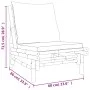 Gartenstühle 2 Stück aus Bambus mit cremeweißen Kissen von vidaXL, Modulare Sofas für den Außenbereich - Ref: Foro24-363455, ...