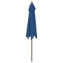 Sombrilla de jardín con poste de madera azul celeste 299x240 cm de vidaXL, Sombrillas - Ref: Foro24-363174, Precio: 96,38 €