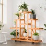 Blumenständer mit Rädern aus massivem Tannenholz 110x25x101 cm von vidaXL, Topfständer - Ref: Foro24-362852, Preis: 47,50 €, ...