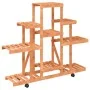 Flower stand with wheels solid fir wood 110x25x101 cm by vidaXL, Pot stands - Ref: Foro24-362852, Price: 53,43 €, Discount: %