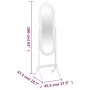 Espejo de pie madera contrachapada blanco 45,5x47,5x160 cm de vidaXL, Espejos - Ref: Foro24-353904, Precio: 89,94 €, Descuent...