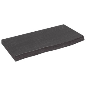 Wandregal aus dunkelbraun behandeltem Eichenholz, 60x30x(2-4) cm von vidaXL, Regale und Regale - Ref: Foro24-363765, Preis: 4...