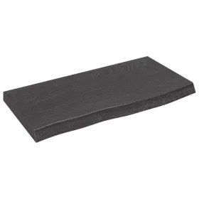 Wandregal aus dunkelbraun behandeltem Eichenholz, 60x30x(2-4) cm von vidaXL, Regale und Regale - Ref: Foro24-363765, Preis: 4...