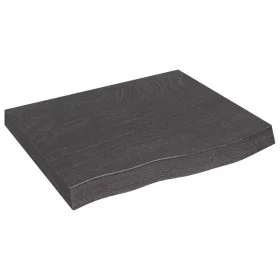 Wandregal aus dunkelbraun behandeltem Eichenholz, 60x50x(2-6) cm von vidaXL, Regale und Regale - Ref: Foro24-363772, Preis: 4...