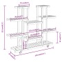 Soporte de flores con ruedas madera maciza abeto 110x25x115 cm de vidaXL, Soportes para macetas - Ref: Foro24-362860, Precio:...
