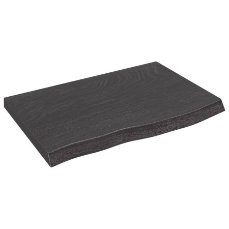 Dark brown treated oak wood wall shelf 60x40x(2-4) cm by vidaXL, Shelves and shelves - Ref: Foro24-363768, Price: 57,50 €, Di...