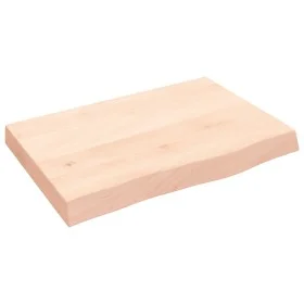 Untreated solid oak wood wall shelf 60x40x(2-6) cm by vidaXL, Shelves and shelves - Ref: Foro24-363529, Price: 60,68 €, Disco...