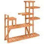 Soporte para flores de madera maciza abeto 110x25x111 cm de vidaXL, Soportes para macetas - Ref: Foro24-362868, Precio: 34,01...