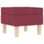 Sillón mecedora con taburete tela rojo tinto