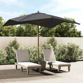 Gartenschirm mit schwarzem Holzmast 300x300x273 cm von vidaXL, Sonnenschirme - Ref: Foro24-363197, Preis: 81,41 €, Rabatt: %