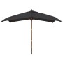 Sombrilla de jardín con poste de madera negro 300x300x273 cm de vidaXL, Sombrillas - Ref: Foro24-363197, Precio: 82,69 €, Des...