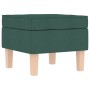 Sillón mecedora con taburete tela verde oscuro