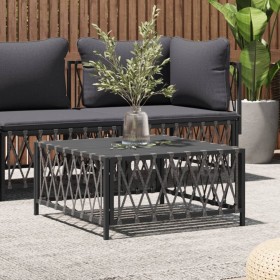 Anthrazitgrauer Gartentisch aus gewebtem Stoff, 70 x 70 x 34 cm von vidaXL, Modulare Sofas für den Außenbereich - Ref: Foro24...
