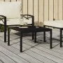 Garden center table, black steel, 60x60x35 cm by vidaXL, Modular outdoor sofas - Ref: Foro24-362726, Price: 52,67 €, Discount: %