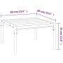 Garden center table, black steel, 60x60x35 cm by vidaXL, Modular outdoor sofas - Ref: Foro24-362726, Price: 52,67 €, Discount: %