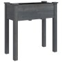 Jardinera con forro interior madera abeto gris 71x37x76 cm de vidaXL, Maceteros y jardineras - Ref: Foro24-364232, Precio: 54...